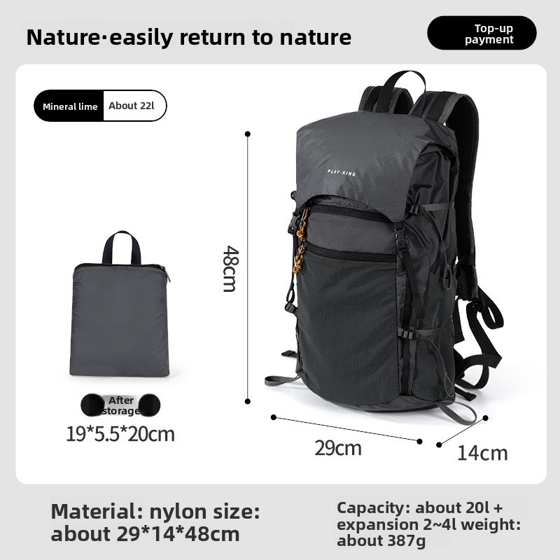Cycling Commuter Backpack - Ультралегкий складной рюкзак, водонепроницаемый, большой вместимости,
