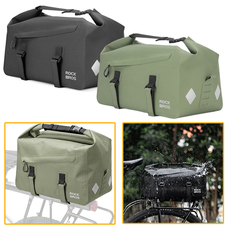 Panniers Waterproof Rear - Велосипедная сумка-полка, расширяемая, 16 л, большая